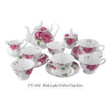 Rosa Dame Kaffeetasse Set